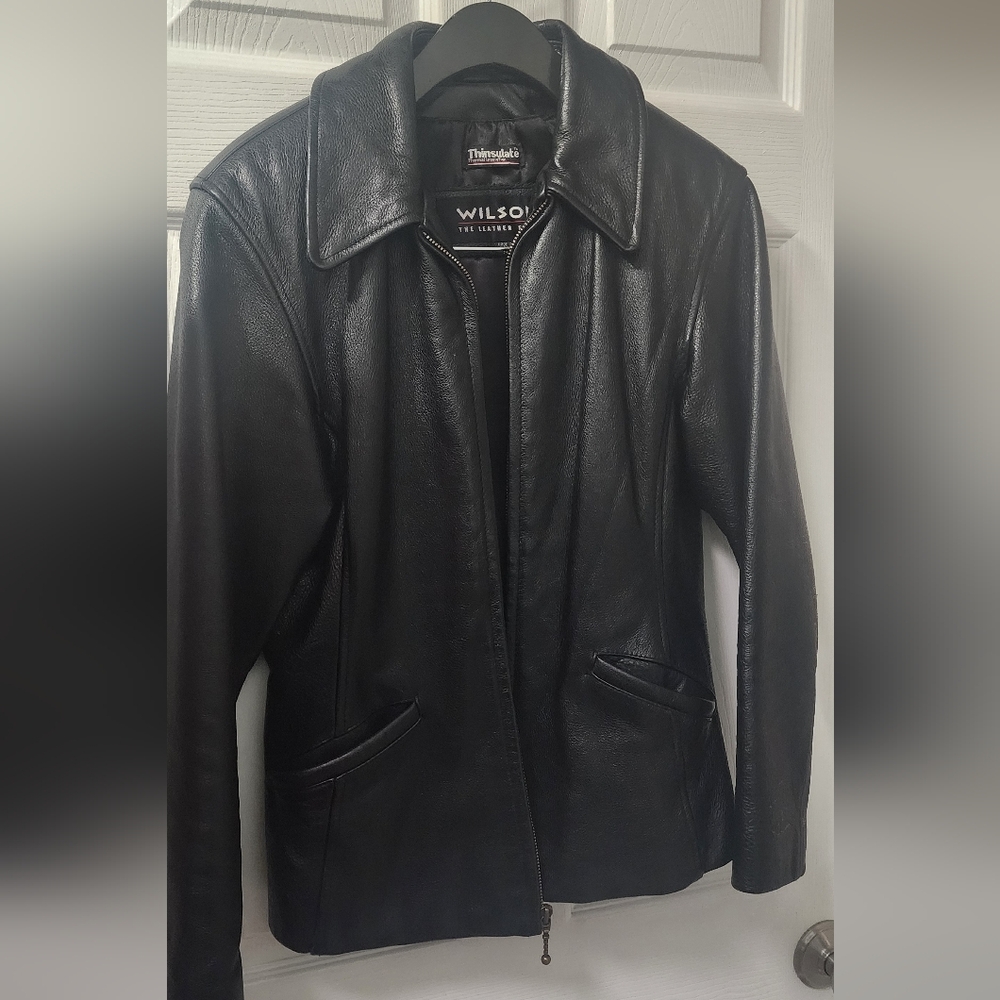 Wilson Vintage Women's Black Leather Jacket With Thinsulate Small